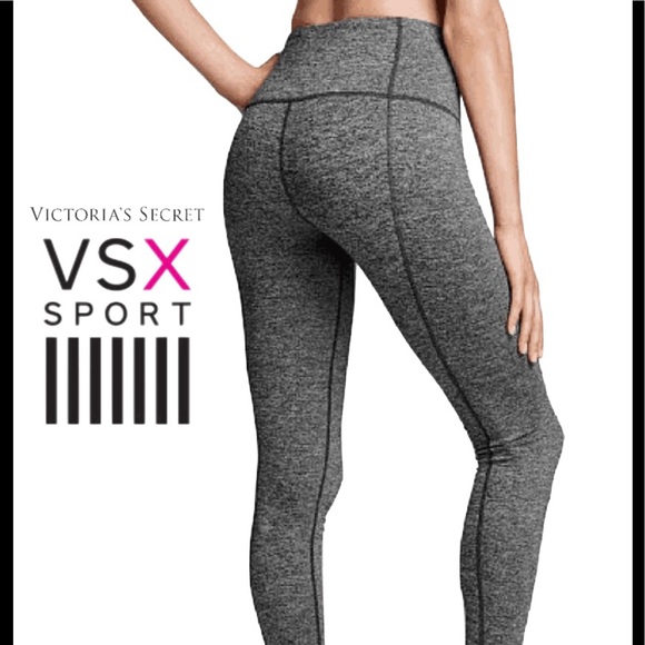 VICTORIA SECRET SPORT vsx HEATHER GREY KNOCKOUT leggings UEC - Picture 3 of 12